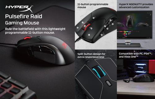 HyperX Pulsefire Raid - Gaming Mouse (Black) HyperX Pulsefire Raid - Gaming Mouse (Black)